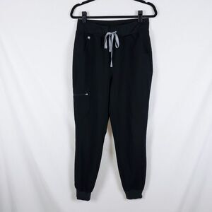 Figs High Waisted Zamora Jogger Womens M Black Scrub Pants